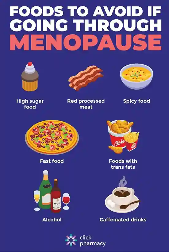 Foods to avoid if going through menopause